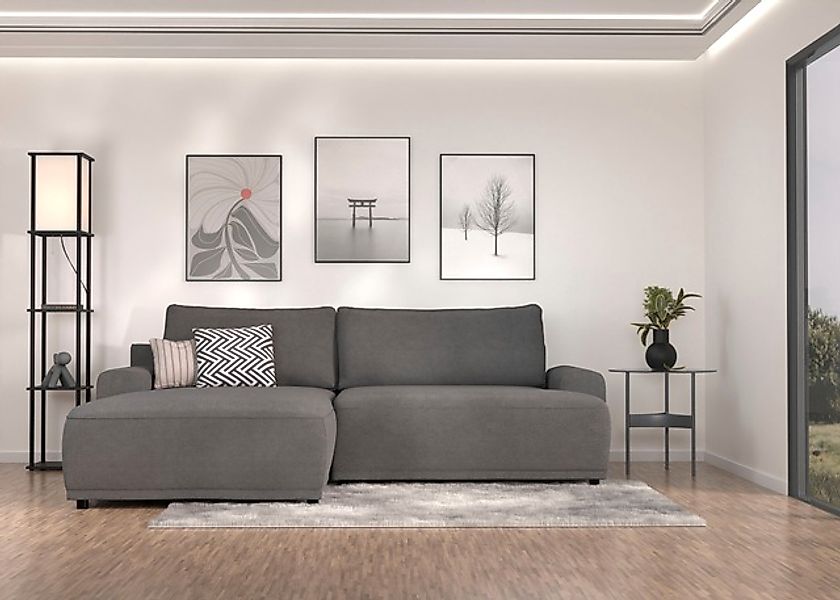 TRENDMANUFAKTUR Ecksofa "Fordon, Schlafsofa mit Bettkasten, Couch in L-Form günstig online kaufen