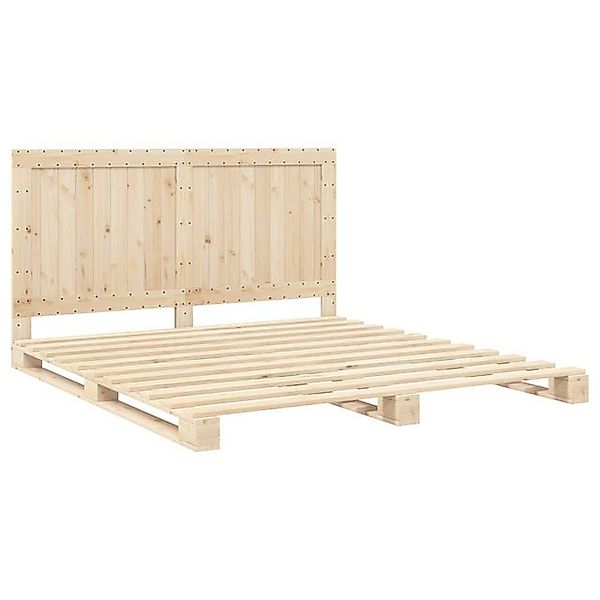 vidaXL Bett Massivholzbett mit Kopfteil 180x200 cm Kiefer günstig online kaufen