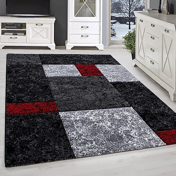 SIMPEX24 Teppich Kariert Design, Läufer, Höhe: 13 mm, Designer Wohnzimmer T günstig online kaufen