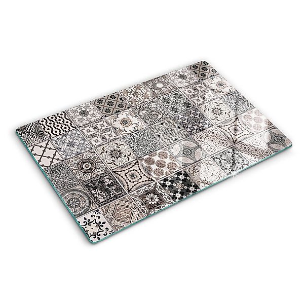 Tulup Herdabdeckplatte 80x52 cm Schneidebrett aus Glas Schutzplatte Spritzs günstig online kaufen