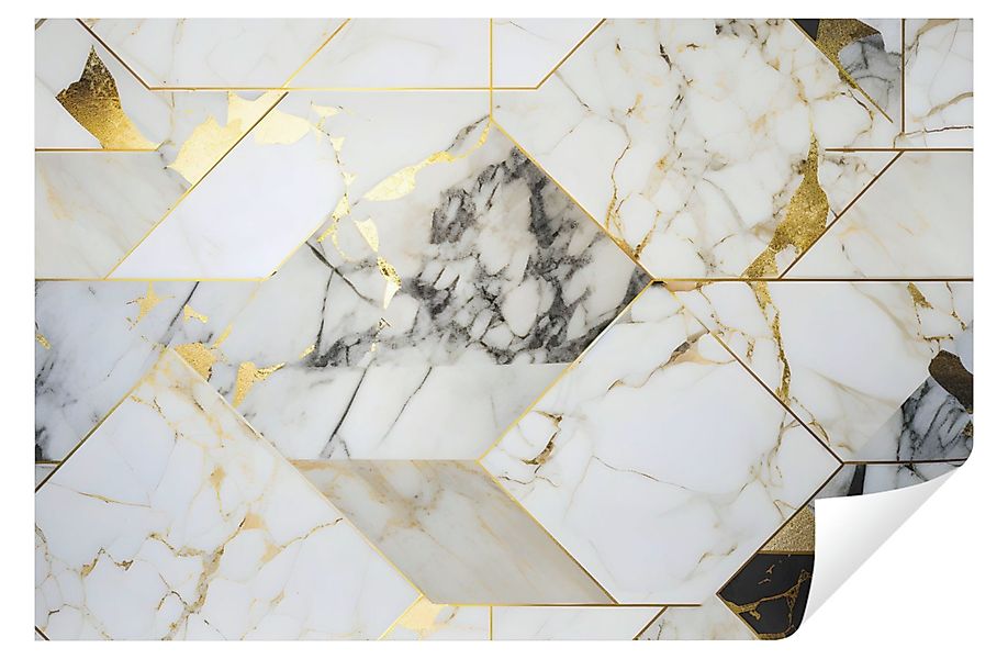Wallarena Fototapete Marmor Gold Glamour Vlies günstig online kaufen