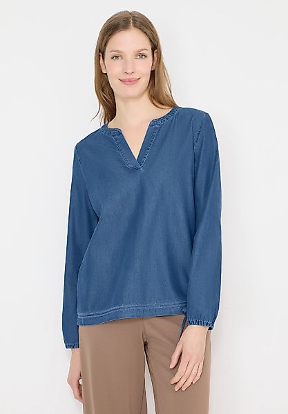 Cecil Langarmbluse mit geschlitztem Rundhalsausschnitt günstig online kaufen