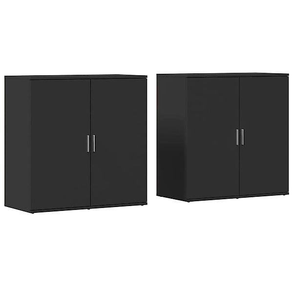 vidaXL Sideboards 2 Stk Schwarz 79x38x80 cm Holzwerkstoff 3276603 günstig online kaufen