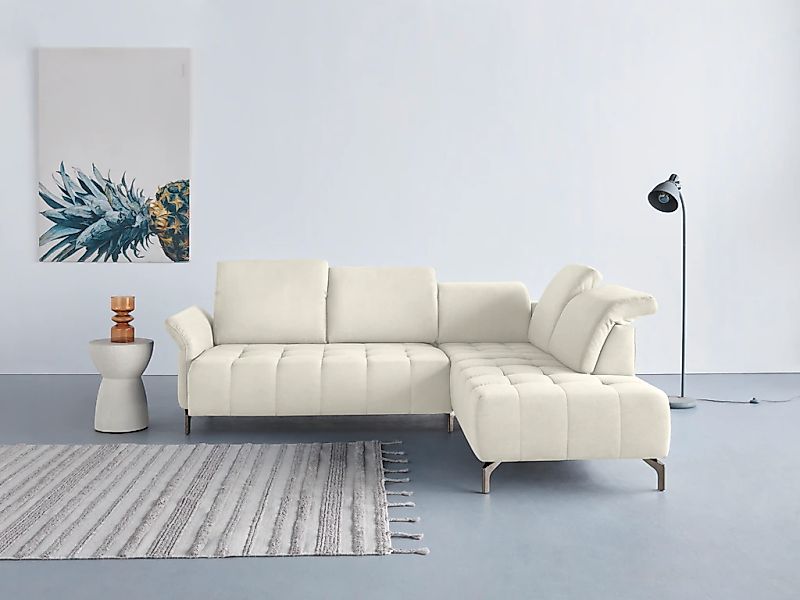 Home affaire Ecksofa "Fresh L-Form" Federkern, wahlweise Kopfteilverstellun günstig online kaufen