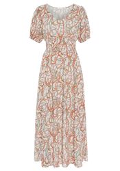 LASCANA Maxikleid mit Alloverdruck und V-Ausschnitt, günstig online kaufen