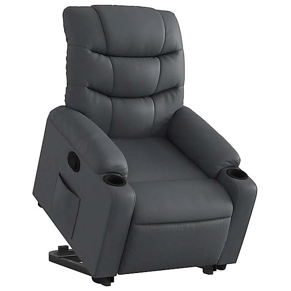 vidaXL Relaxsessel mit Aufstehhilfe Grau Kunstleder 3206602 günstig online kaufen