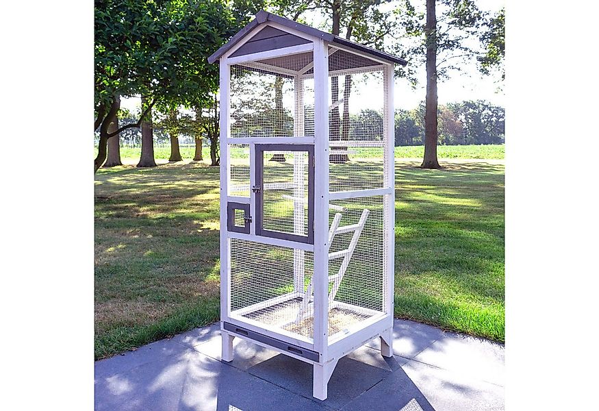 Zooprinz Vogelhaus Vogelvoliere Apollo aus wetterfesten Kiefernholz, Bitume günstig online kaufen