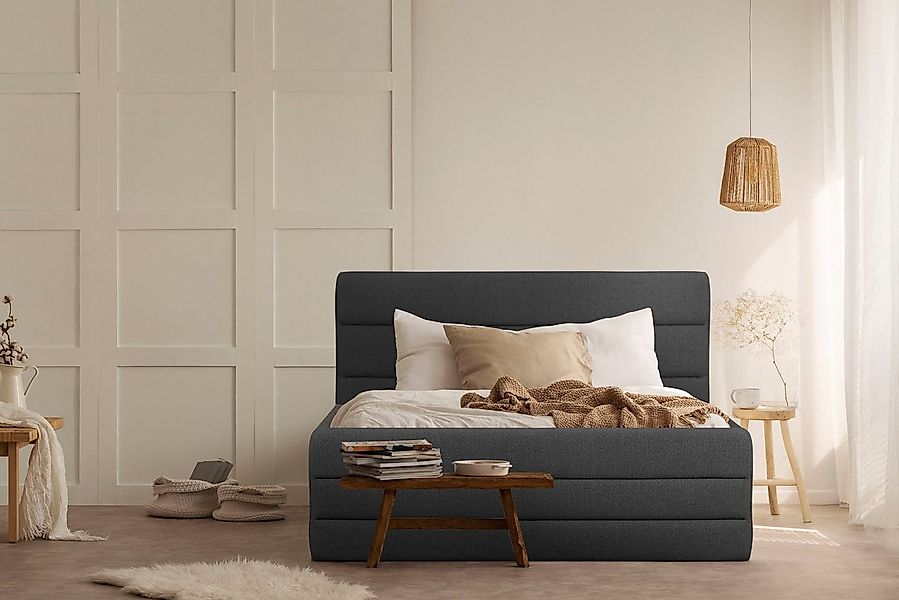 Home affaire Polsterbett "Merrit" Quernaht im Kopf- und Fußteil, in 5 Breit günstig online kaufen