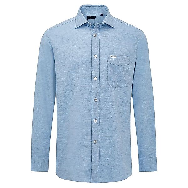 FaÇonnable Casual Club Massena Twill Melange Shirt XL Azure Blue günstig online kaufen
