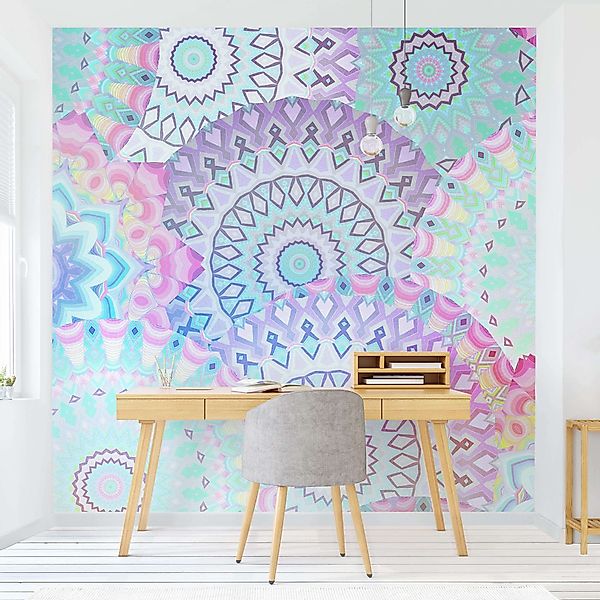Bilderdepot24 Mustertapete Spirituell Mandalas Bunt Muster günstig online kaufen