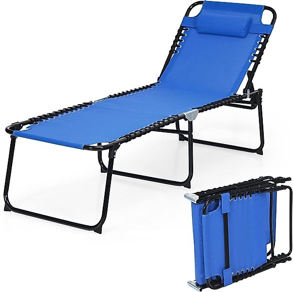 KOMFOTTEU Campingliege Klappbare Sonnenliege Wasserdicht Liegestuhl günstig online kaufen