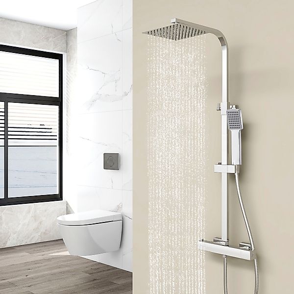 Aica Sanitär Duschsystem Thermostat Duscharmatur Regendusche günstig online kaufen