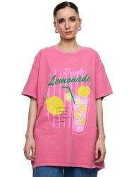 Worldclassca T-Shirt Worldclassca Oversized Print PINK günstig online kaufen