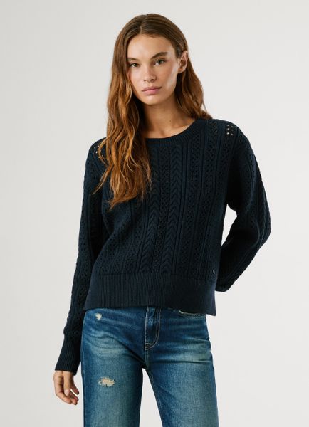 Pepe Jeans Strickpullover CANDIDE mit Lochmuster günstig online kaufen
