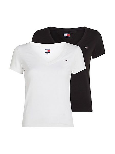 Tommy Jeans T-Shirt TJW 2PACK V-NECK TEE (Packung, 2-er Pack) mit Logostick günstig online kaufen