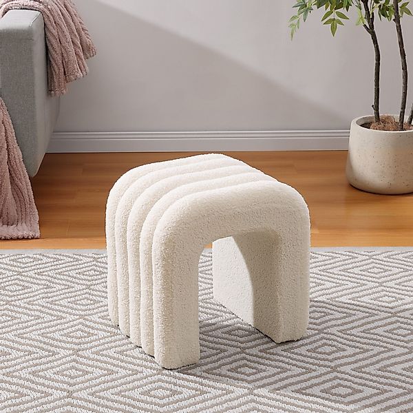 Navaris Sitzhocker Boucle Ottoman - Sitzhocker günstig online kaufen