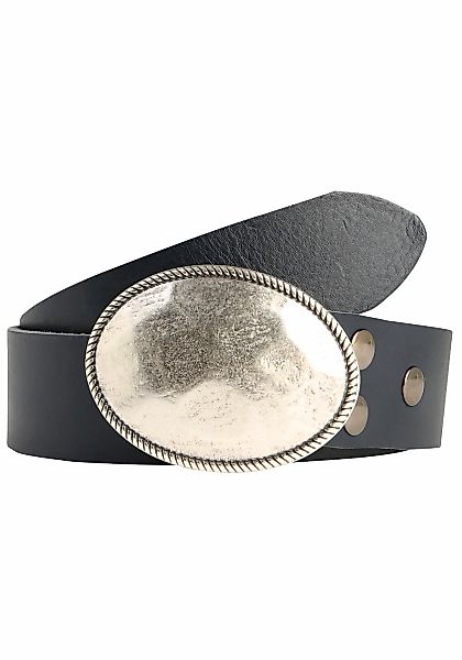 Rettungsring Gürtel Ledergürtel mit austauschbarer Schließe "Oval Matt Gehä günstig online kaufen