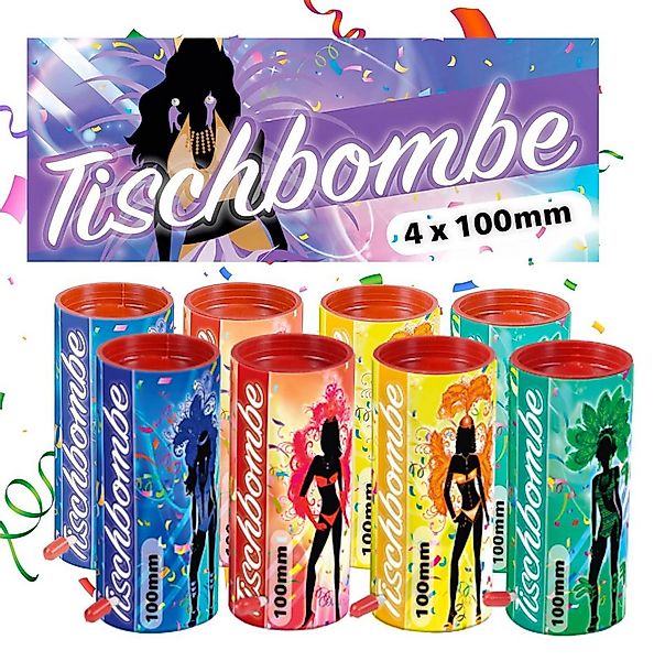 FlameXBurn Geburtstagskerze 4er Tischbomben für Kinder & Jugendfeuerwerk, S günstig online kaufen