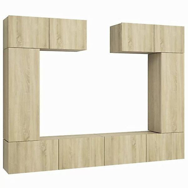 furnicato TV-Schrank 6-tlg. TV-Schrank-Set Sonoma-Eiche Holzwerkstoff (1-St günstig online kaufen