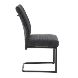 Polsterstuhl Esszimmer in Anthrazit Cordstoff (4er Set) günstig online kaufen
