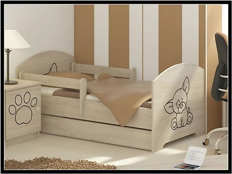 iGLOBAL Kinderbett Komplettbett Eingraviertes Chihuahua 140x70 cm für Mädch günstig online kaufen