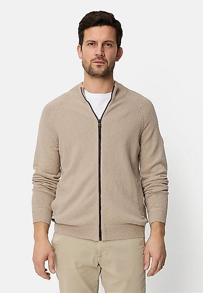 camel active Strickjacke mit Reißverschluss Langarm Stehkragen Stehkragen günstig online kaufen