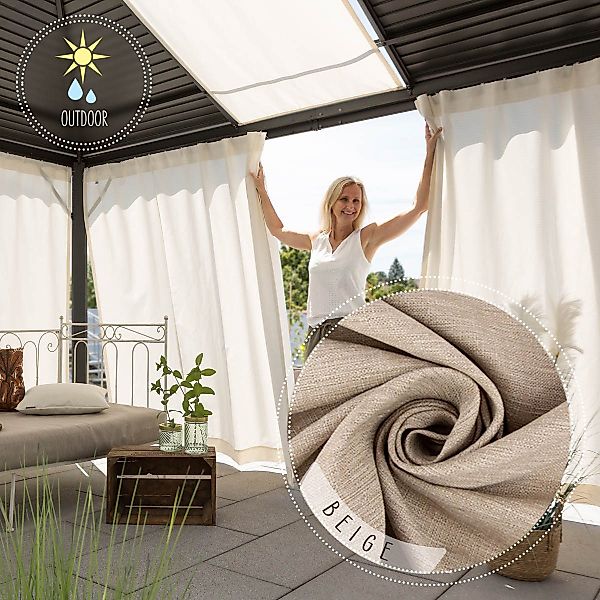 SCHÖNER LEBEN. Vorhang Outdoor Vorhang Olefina günstig online kaufen