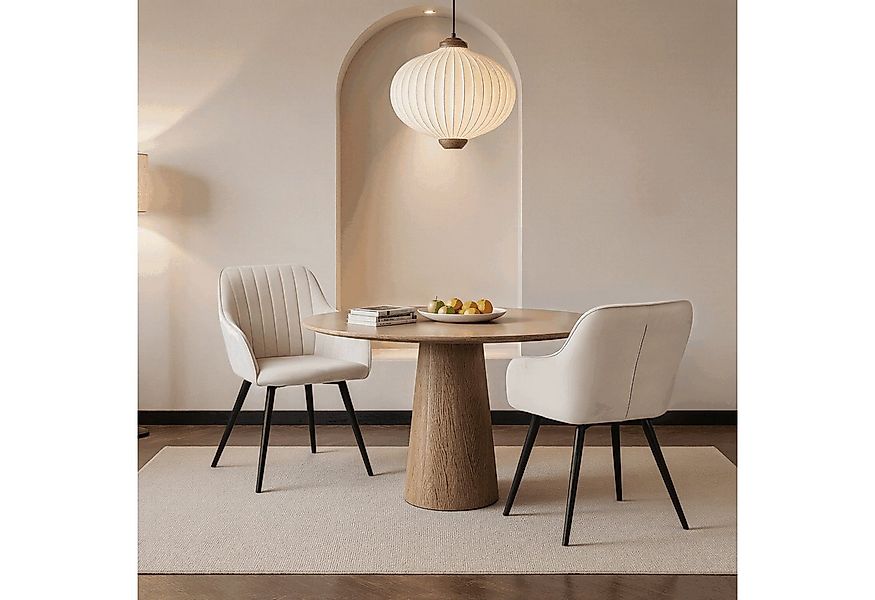 HOMAVO Esszimmerstuhl YZ5 Set 2 Stück in Samt mit Armlehnen-modernen Design günstig online kaufen