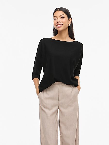 Vila 3/4 Arm-Pullover "VIMALU BOATNECK 3/4 SLEEVE KNIT TOP-NOOS" Materialmi günstig online kaufen