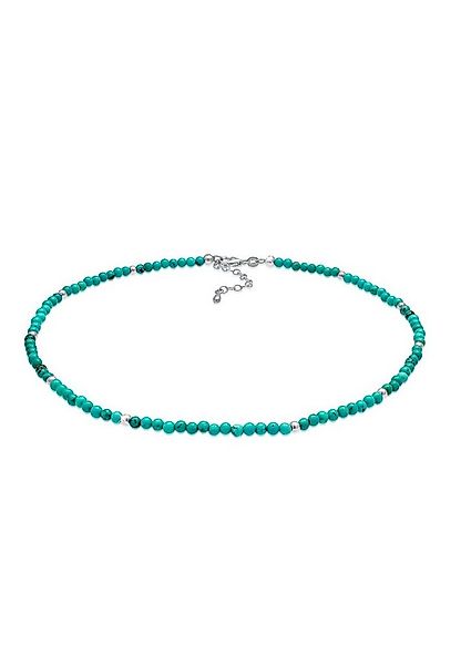 Nenalina Kette mit Anhänger Choker Perlen Kugeln Türkis Boho 925 Silber günstig online kaufen