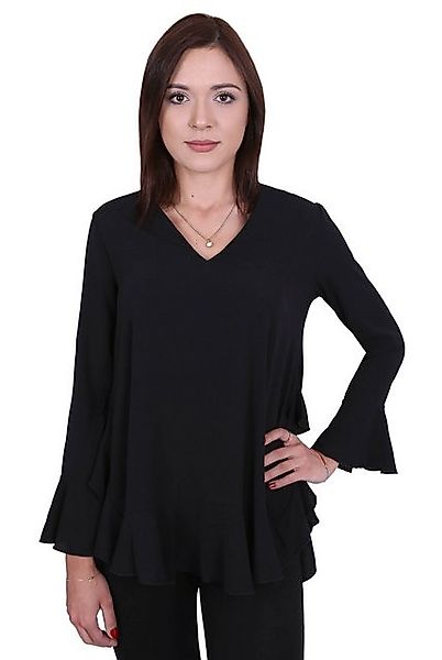 Sarcia.eu Rüschenbluse John Zack Schwarze Bluse mit Rüsche M günstig online kaufen