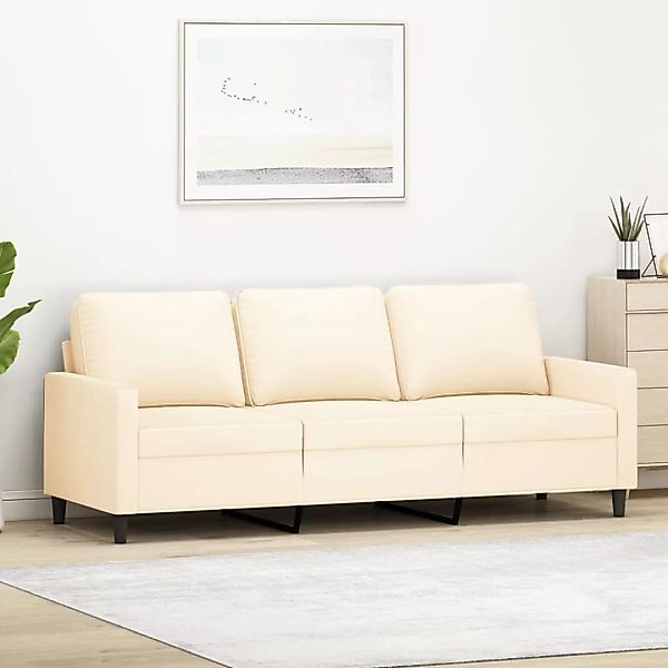 Vidaxl 3-sitzer-sofa Creme 180 Cm Samt günstig online kaufen