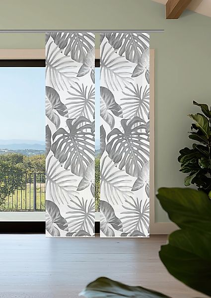 Vision S Schiebegardine "SANJA" Paneelwagen 2 Stk. tlg. Schiebevorhang,Bamb günstig online kaufen