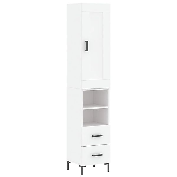 vidaXL Highboard Weiß 34,5x34x180 cm Holzwerkstoff 3200257 günstig online kaufen