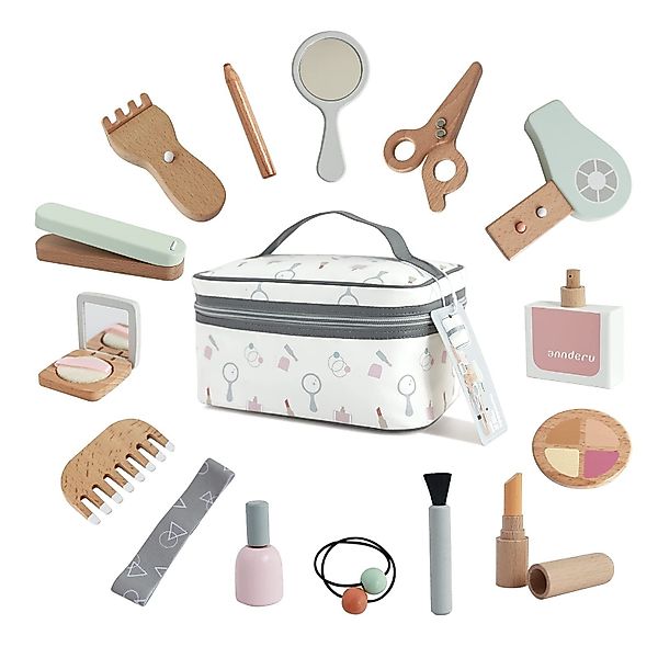 CLTYQ Spielzeug-Frisierkoffer Holzschminke Spielset Set,Kinderschminke für günstig online kaufen