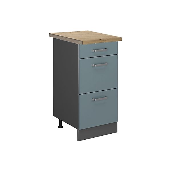 Vicco Unterschrank R-Line, Blau-Grau/Anthrazit, 40 cm günstig online kaufen