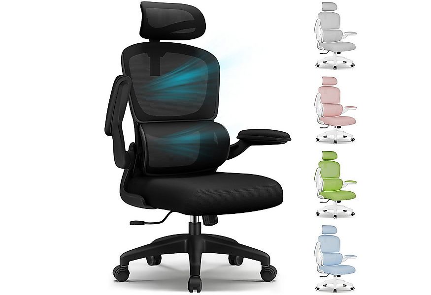 Homimaster Bürostuhl Bürostuhl, Schreibtischstuhl Ergonomisch mit Klappbare günstig online kaufen