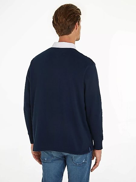 Tommy Jeans Poloshirt TJM BADGE RUGBY mit farblich abgesetzten Kragen günstig online kaufen