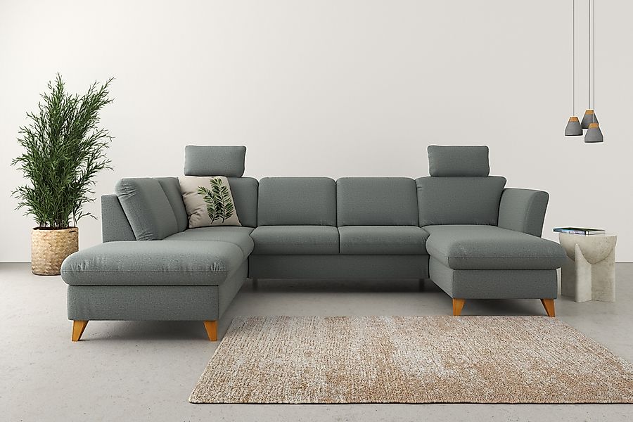 Home affaire Wohnlandschaft »Trelleborg U-Form« Federkern-Polsterung, wahlw günstig online kaufen