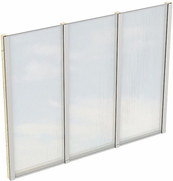 Skan Holz Seitenwand m. Polycarbonatplatten (FS) 255 x 200 cm Fichte Natur günstig online kaufen