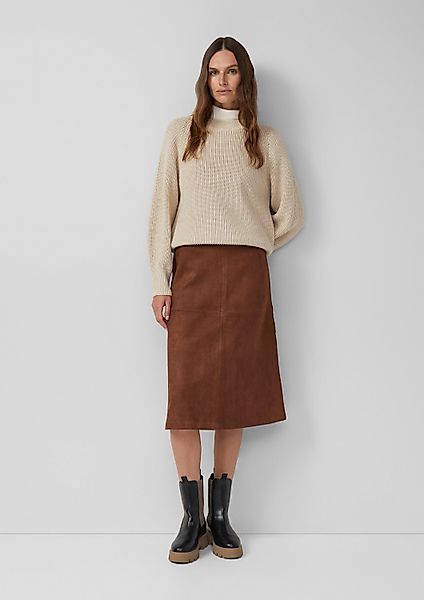 s.Oliver Midirock Rock Midi-Rock in Veloursleder-Optik günstig online kaufen