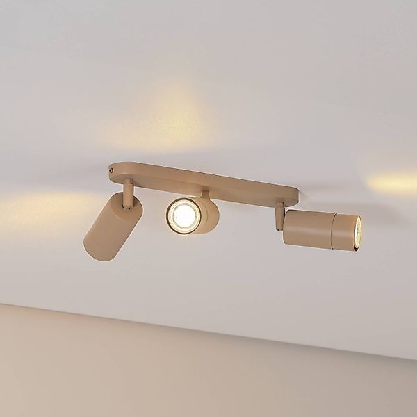 Deckenstrahler Link, beige, Länge 33 cm, 3-flg. günstig online kaufen