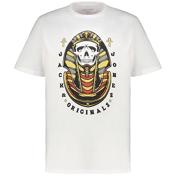 Jack&Jones T-Shirt mit Skull-Print Farbe weiß Größe: 3XL günstig online kaufen
