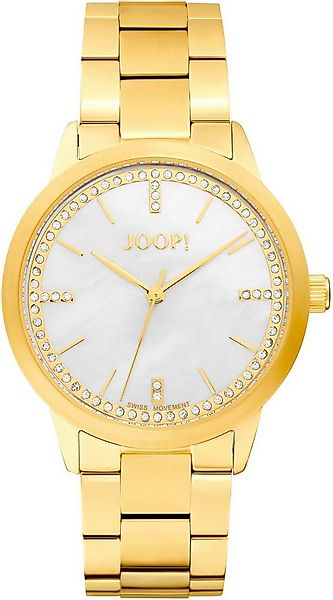 JOOP! Quarzuhr 2035602, Armbanduhr, Damenuhr, analog, Glassteine, Edelstahl günstig online kaufen