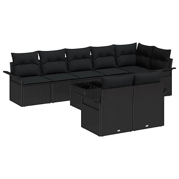 vidaXL 9-Teiliges Garten-Sofa-Set mit Kissen in Beige aus Poly Rattan 33540 günstig online kaufen