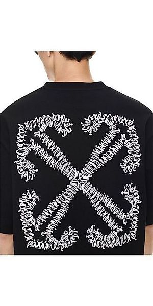 OFF-WHITE Print-Shirt Off-White T-Shirt mit Tattoo Arrow-Stickerei Schwarz günstig online kaufen