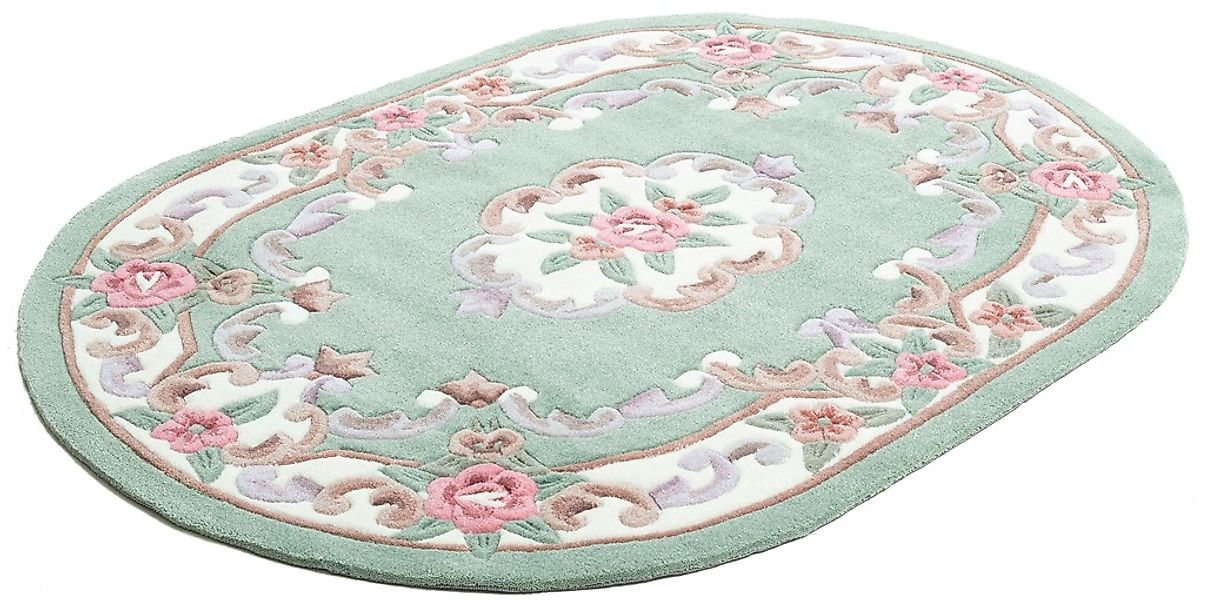 THEKO Teppich »Ming«, oval, 14 mm Höhe, hochwertiges Acrylgarn, ideal im Wo günstig online kaufen
