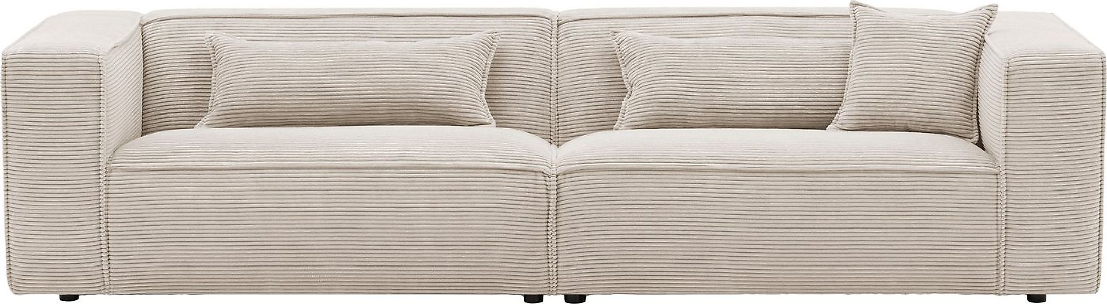 LeGer Home by Lena Gercke 3-Sitzer PIARA, Couch mit Kedernaht, Sofa in Cord günstig online kaufen