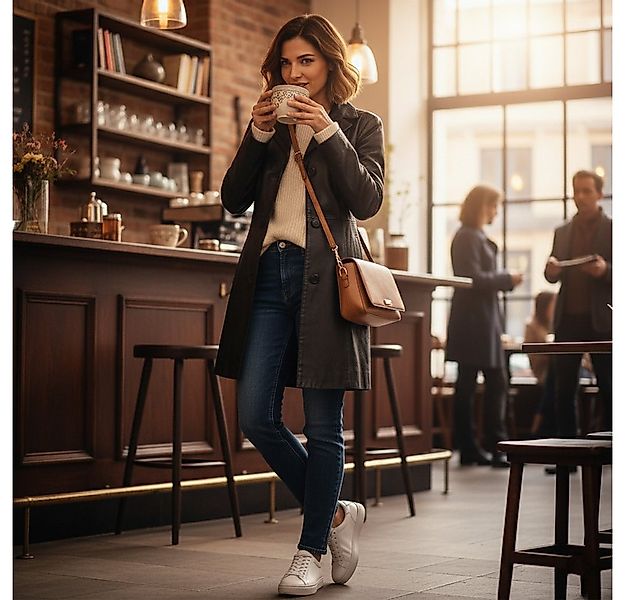 German Wear Ledermantel Trend 418C Damen Ledermantel Jacke aus Lamm Nappa L günstig online kaufen