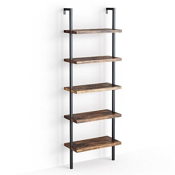 Vicco Bücherregal Ava, Eiche rustikal/Schwarz, 60 x 183 cm günstig online kaufen